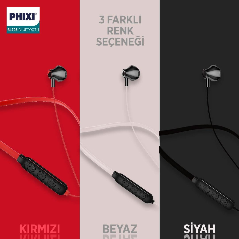 Phixi Basic BL725 IPX5 Boyundan Askılı Bluetooth Kulaklık