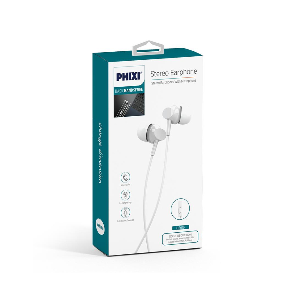 Phixi Basic HS616 Mikrofonlu Kulakiçi Beyaz Kulaklık