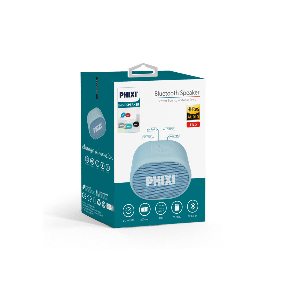 Phixi Basic S12 Kablosuz Bluetooth Hoparlör