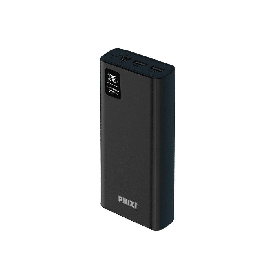 Phixi Force QC2220 20.000mAh LCD Ekranlı 22.5W PD Destekli Powerbank