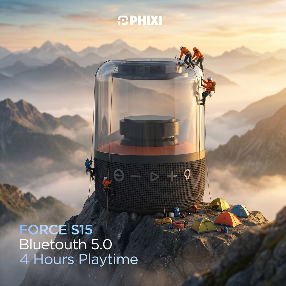 Phixi Force S15 TWS Extra Bass Bluetooth Hoparlör