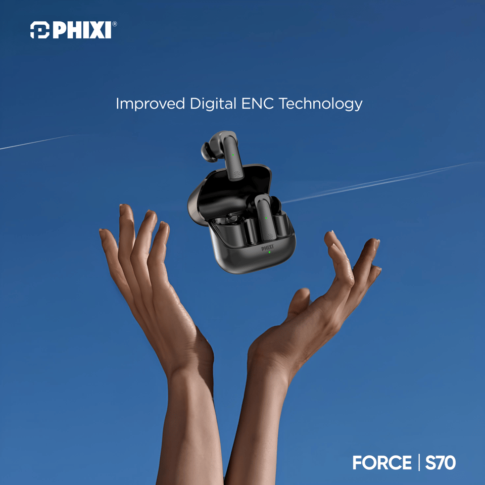 Phixi Force S70 ENC USB-C Hızlı Şarj Destekli Bluetooth Kulaklık