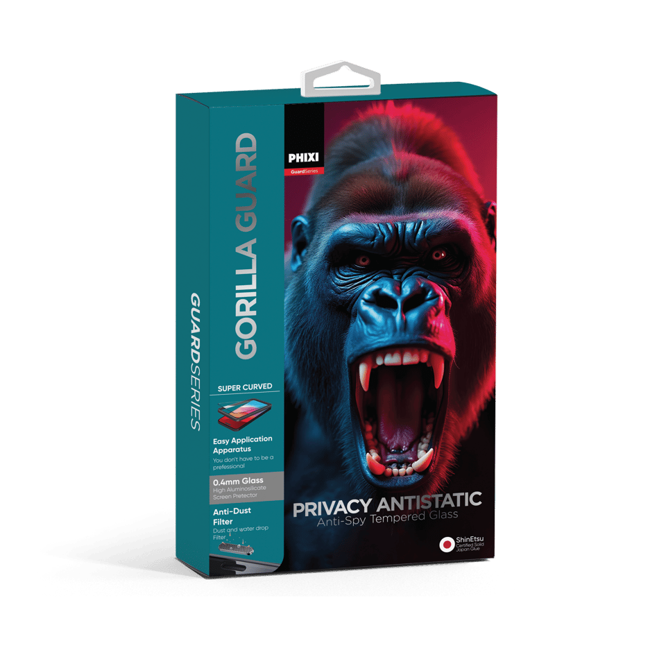Phixi Hayalet Gorilla Guard iPhone 11 Kırılmaz Cam – HD Temperli, Tekrar Yapışabilir, Suyla Temizlenebilir, Anti-Statik, Süper Kavisli Ekran Koruyucu