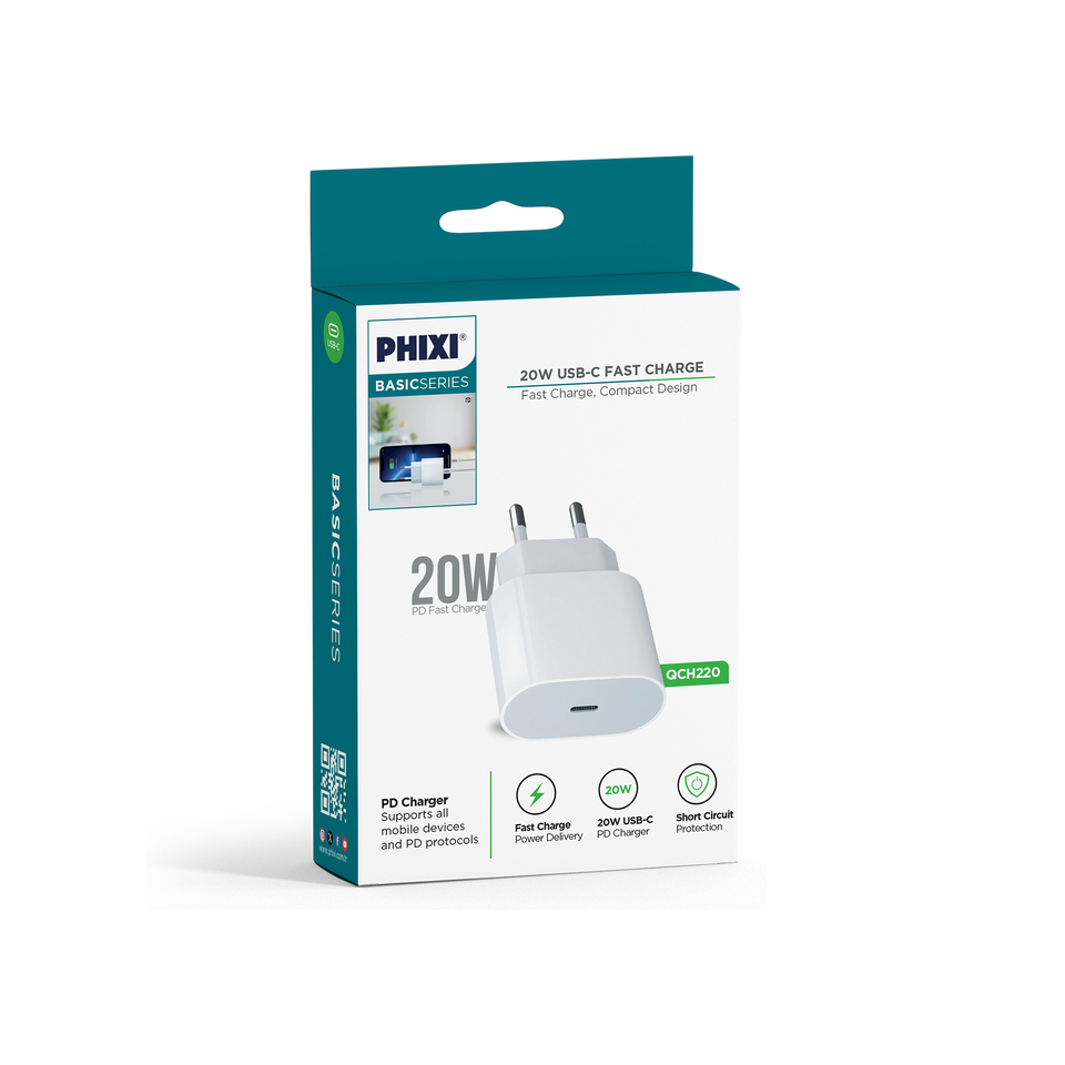 Phixi PCH220 Basic 20W Qualcomm 3.0 Hızlı Şarj Adaptörü