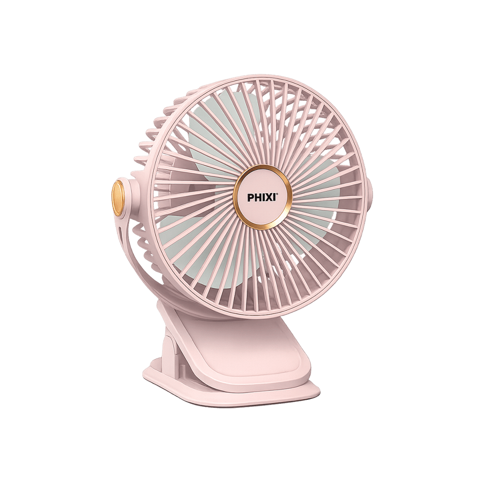 PHIXI Smart MF12 Klipsli Esnek Ambiyans Aydınlatmalı Şarjlı Mini Fan