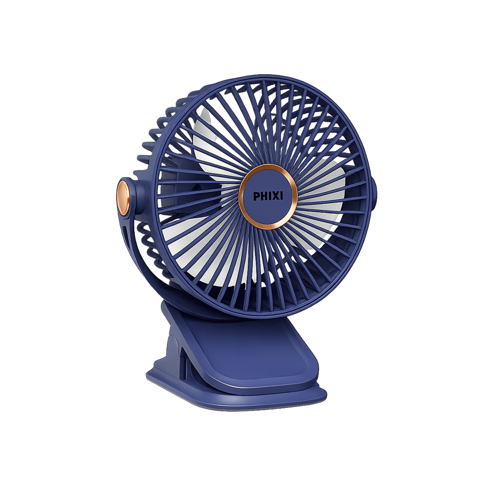 PHIXI Smart MF12 Klipsli Esnek Ambiyans Aydınlatmalı Şarjlı Mini Fan