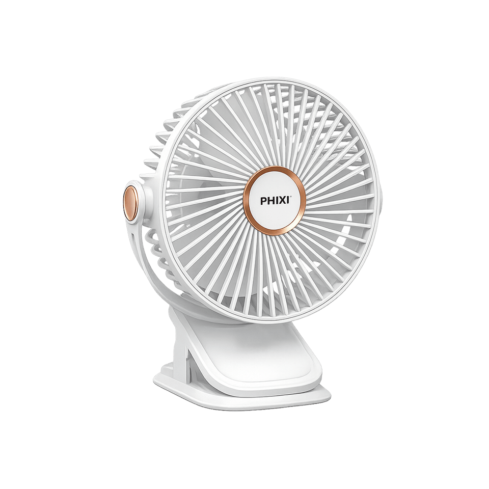 PHIXI Smart MF12 Klipsli Esnek Ambiyans Aydınlatmalı Şarjlı Mini Fan