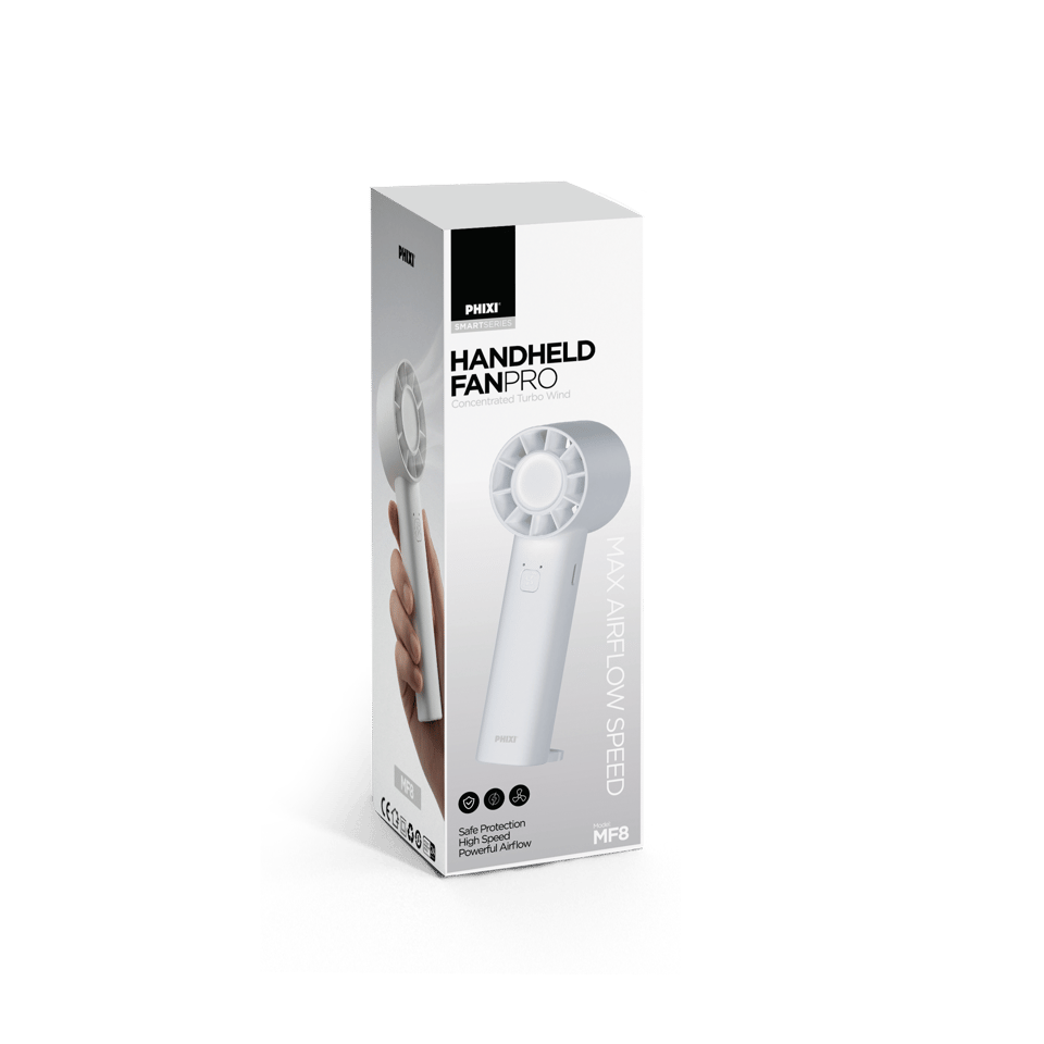 PHIXI Smart MF8 500 mAh 3 Kademeli Şarjlı Taşınabilir Mini El Fanı