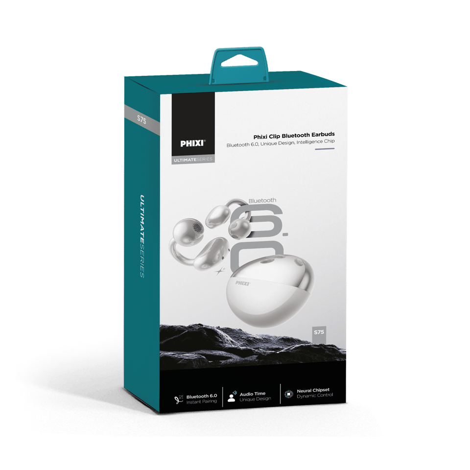 PHIXI ULTIMATE S75 KLİPSLİ BLUETOOTH 6.0 KABLOSUZ KULAKLIK