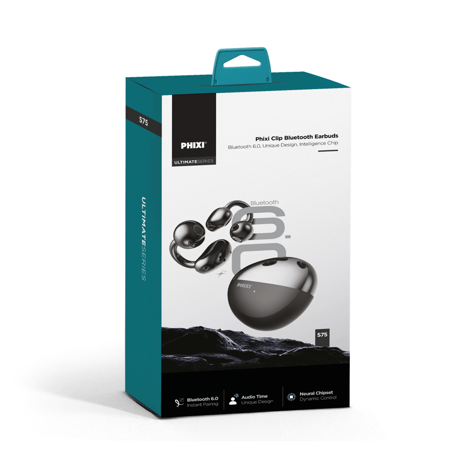 PHIXI ULTIMATE S75 KLİPSLİ BLUETOOTH 6.0 KABLOSUZ KULAKLIK