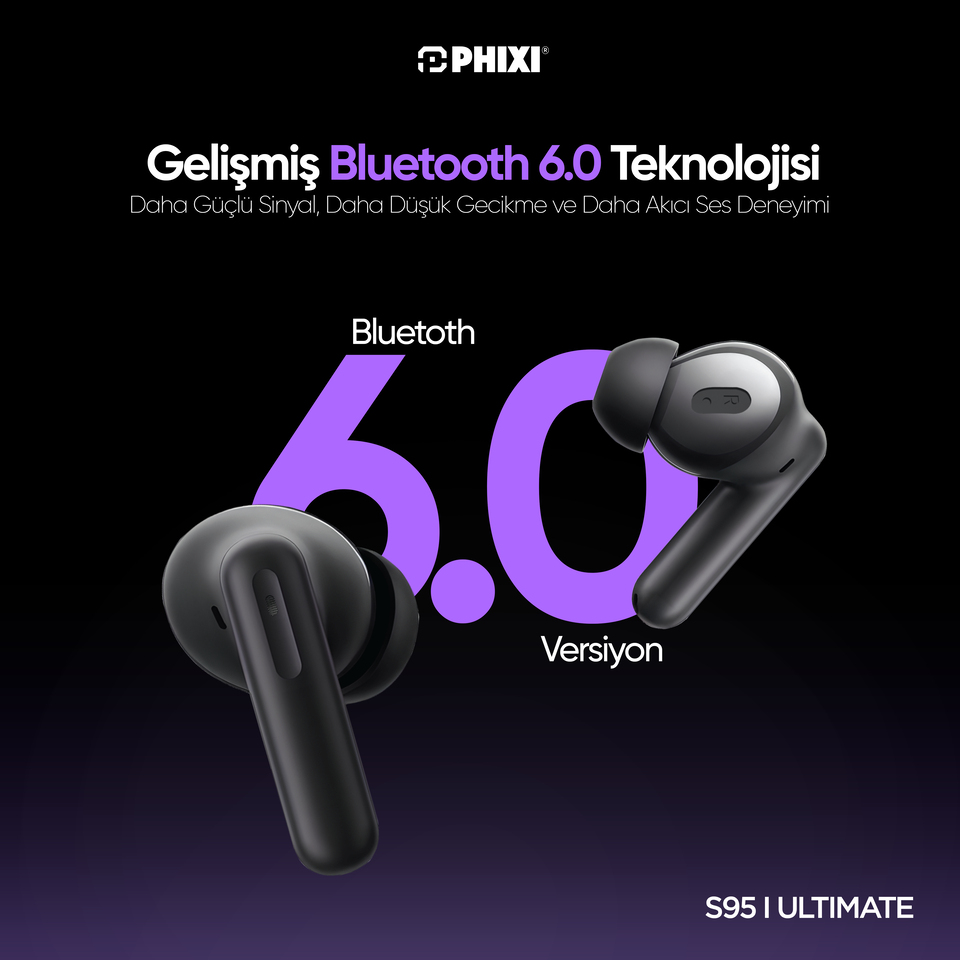 PHİXİ ULTIMATE S95 ANC-ENC YAPAY ZEKA DESTEKLİ BLUETOOTH KULAKLIK