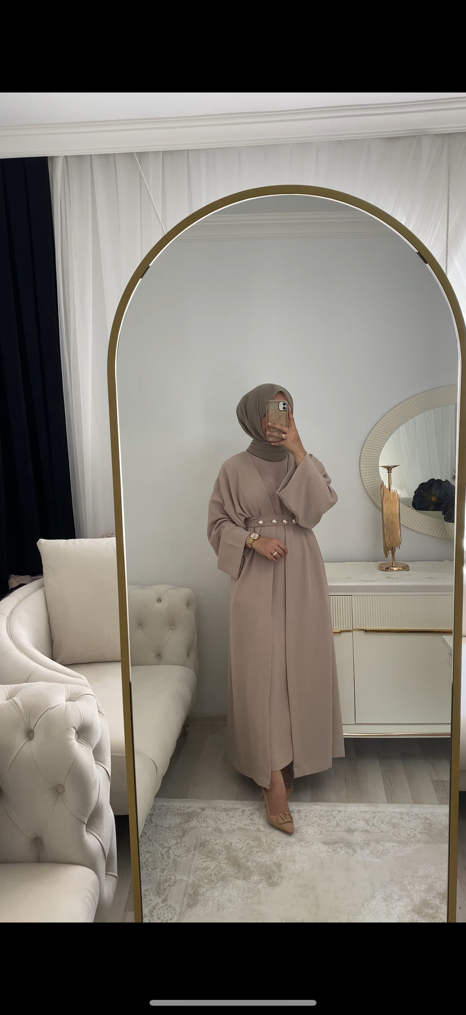 Hâre Abaya Takım | Bej