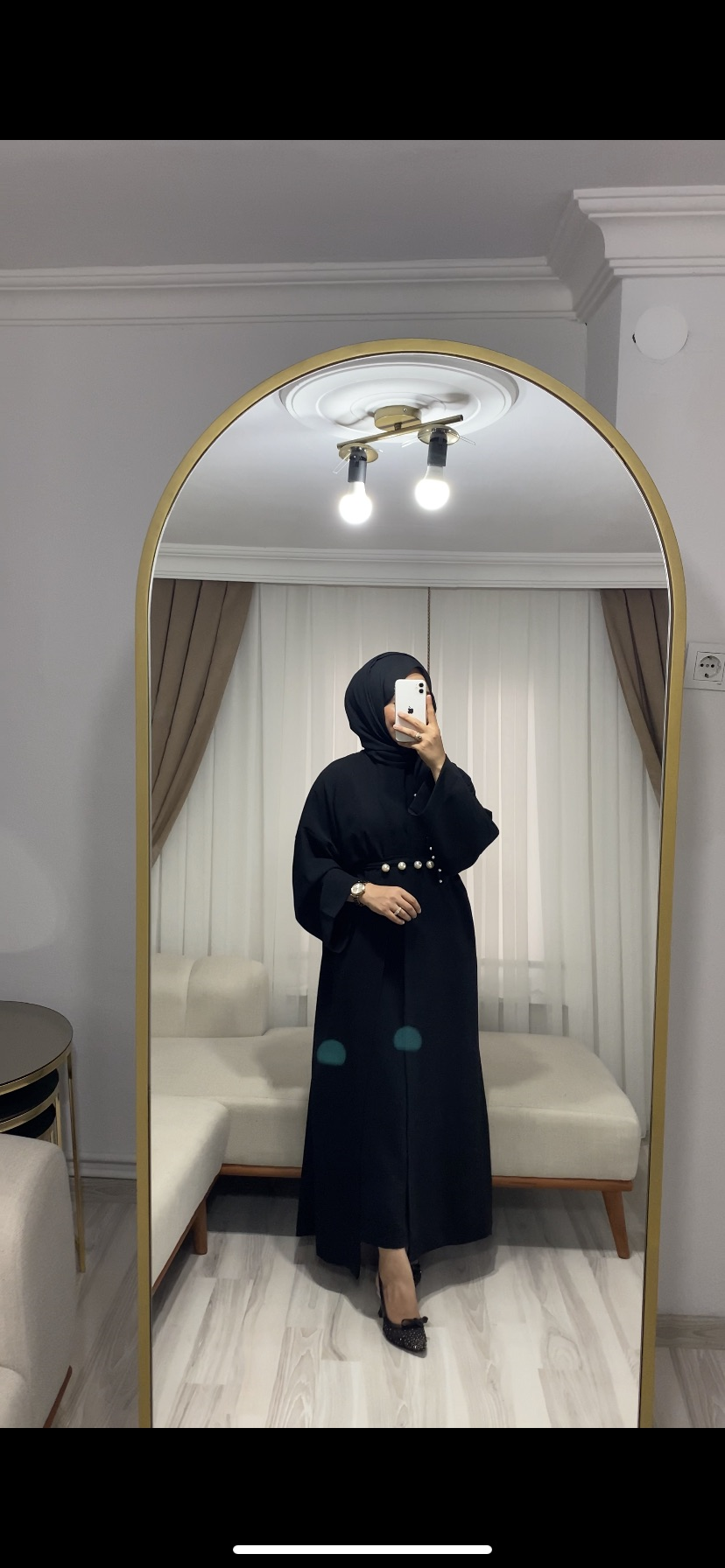 Hâre Abaya Takım | Siyah