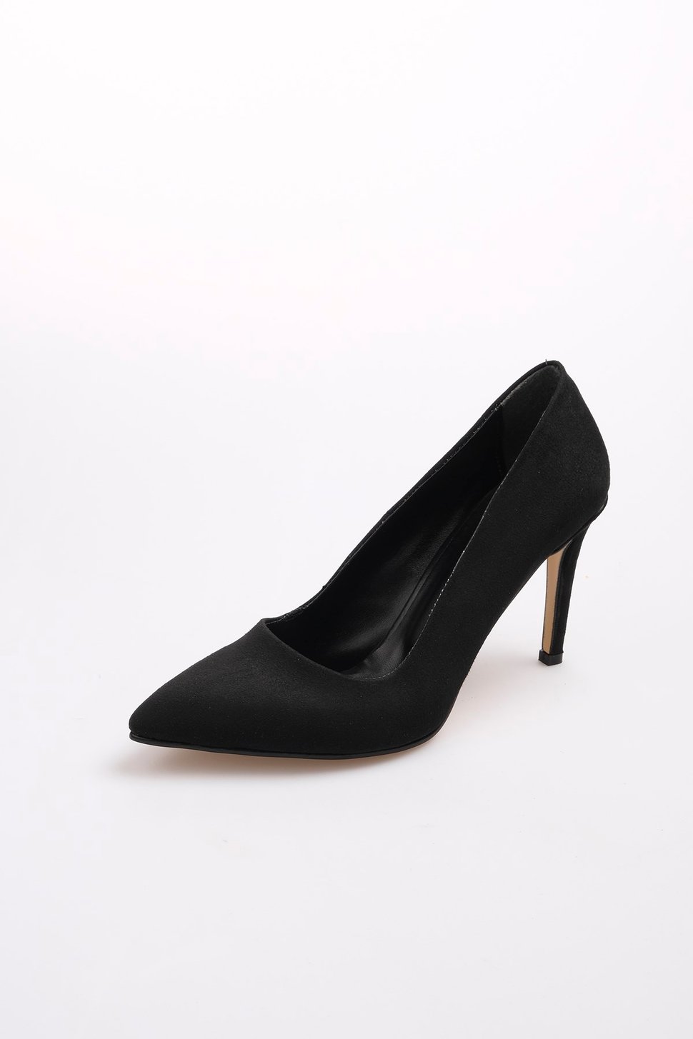 Basic Siyah Süet Stiletto-Yüksek Topuklu-Mio Gusto-09033BLS