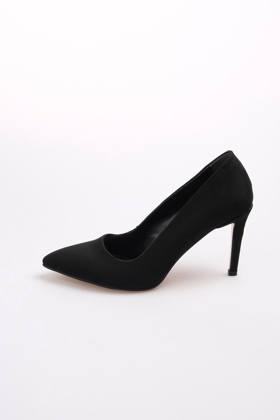 Basic Siyah Süet Stiletto-Yüksek Topuklu-Mio Gusto-09033BLS