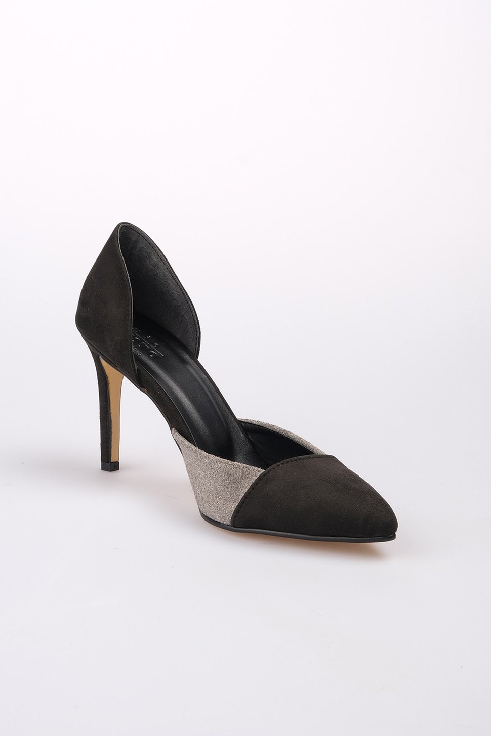 Brien Gri Süet Stiletto-Yüksek Topuklu-Mio Gusto-02024GRS