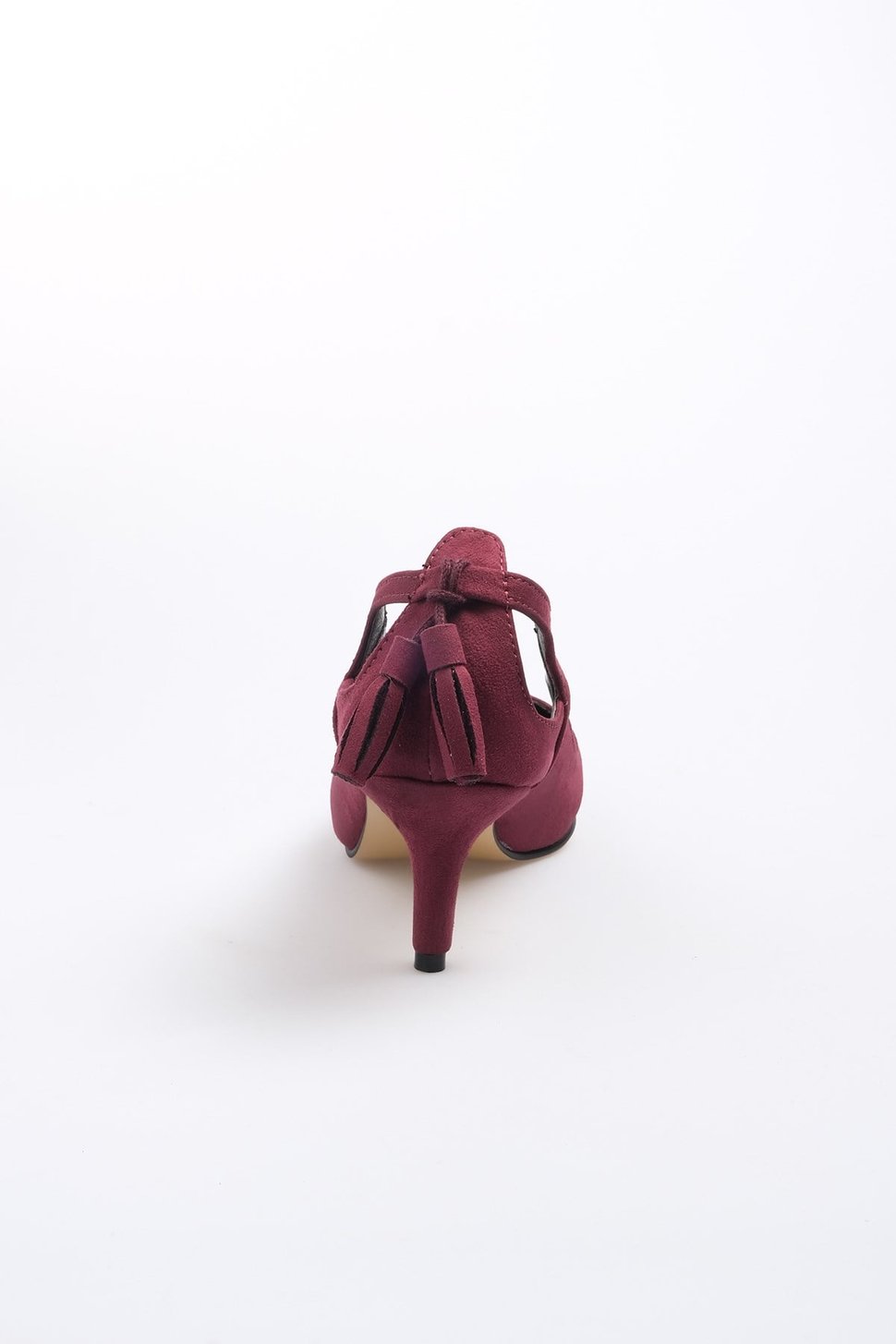 Drop Bordo Süet Topuklu Ayakkabı-Kısa Topuklu-Mio Gusto-09037WRS