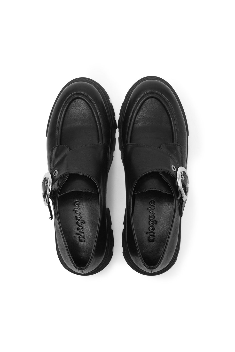 Siyah Tokalı Loafer | Kalın Taban Süet Kadın Loafer | Mio Gusto