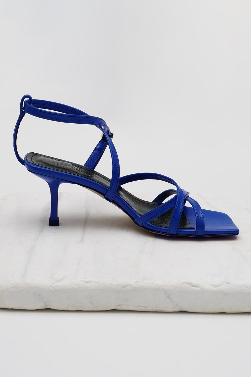 Valeria Saks Mavi Renk Topuklu Sandalet-SANDALET-Mio Gusto-01390SKC