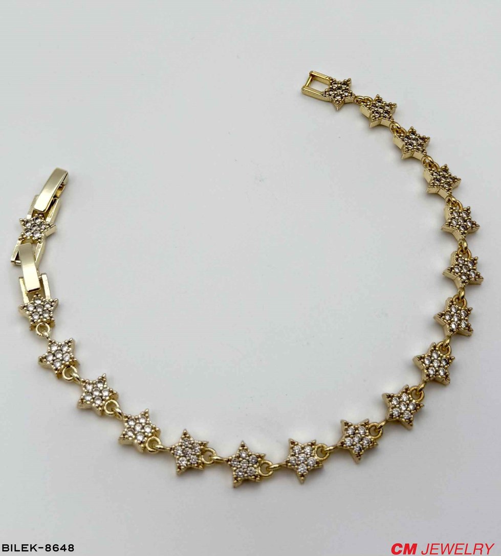 14K CM Yıldız Bileklik //BILEK-8648BILEK-8648
