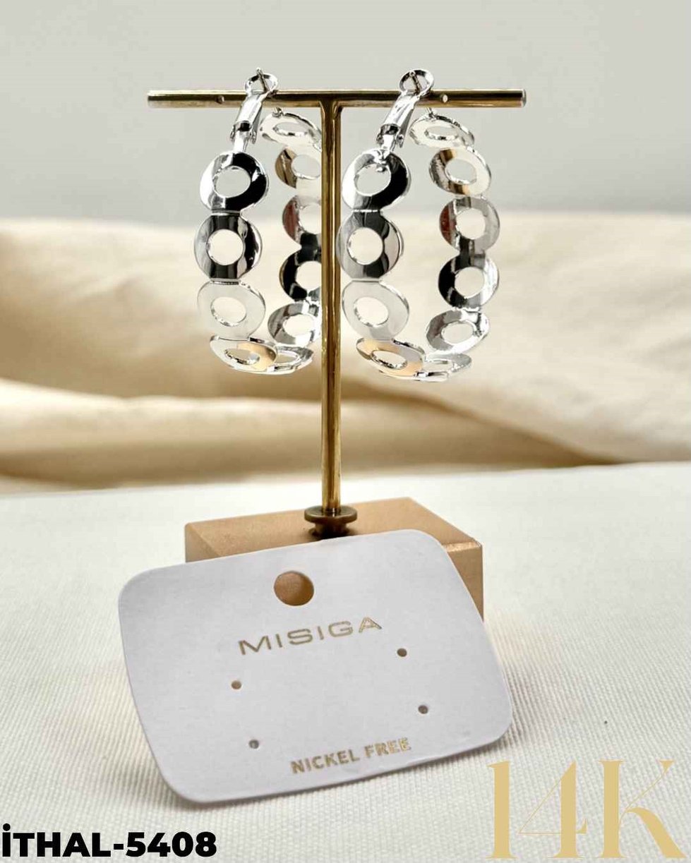 14K Halka Küpe 4CM //İTHAL-5408İTHAL-5408