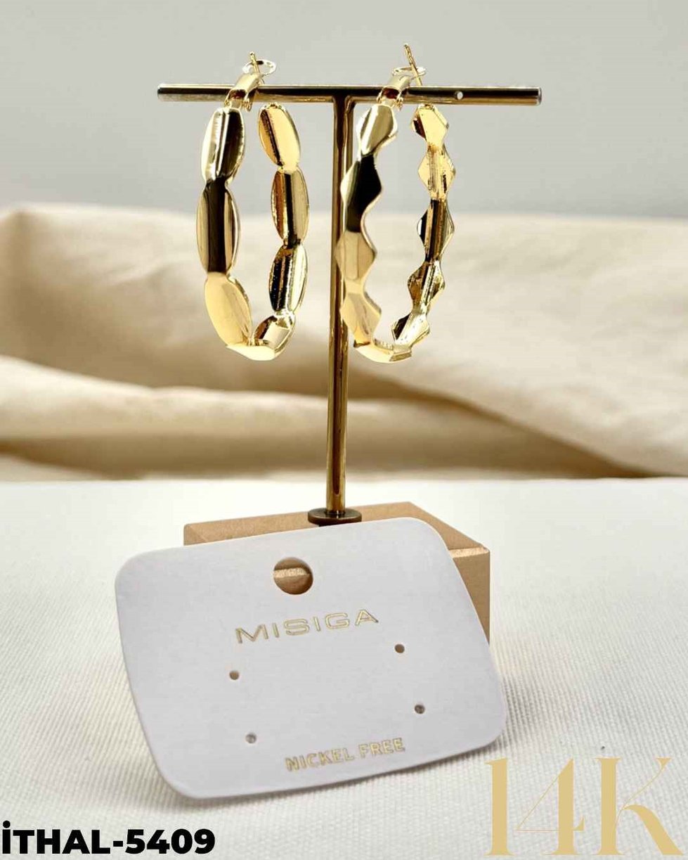 14K Halka Küpe 4CM //İTHAL-5409İTHAL-5409