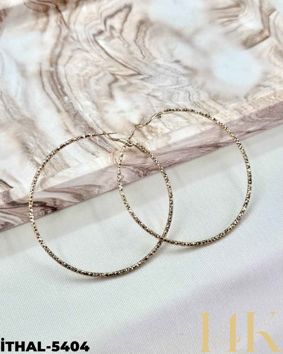 14K Halka Küpe 6CM //İTHAL-5404İTHAL-5404