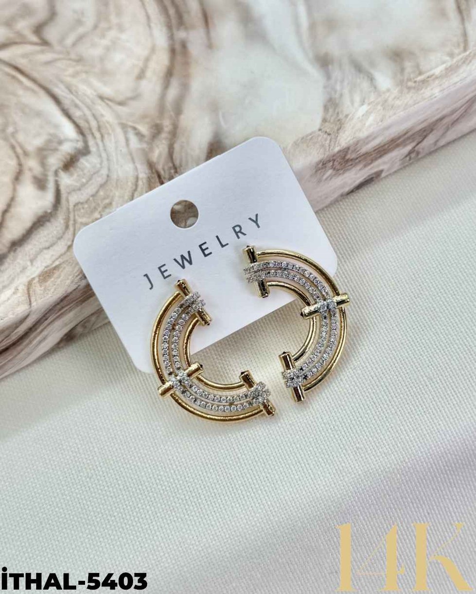14K Halka Küpe 7CM //İTHAL-5403İTHAL-5403