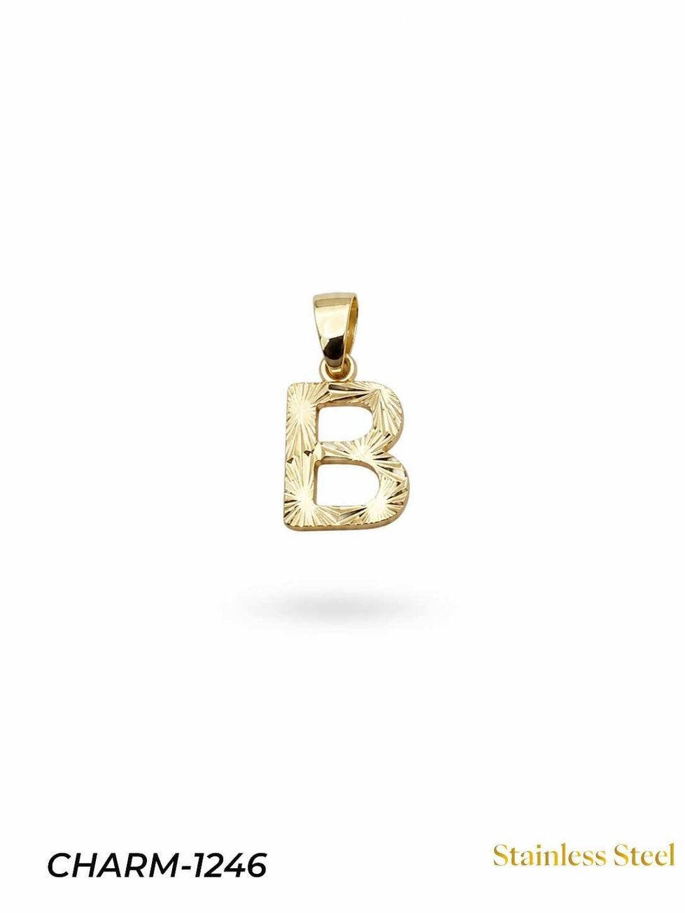14K Kuyumcu Model Harf Kolye (B) // CHARM-1246CHARM-1246