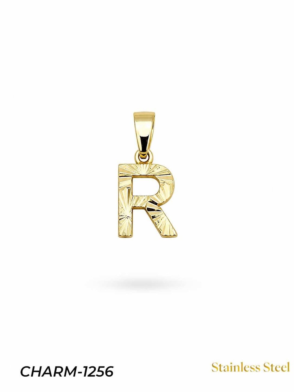 14K Kuyumcu Model Harf Kolye (R) // CHARM-1256CHARM-1256