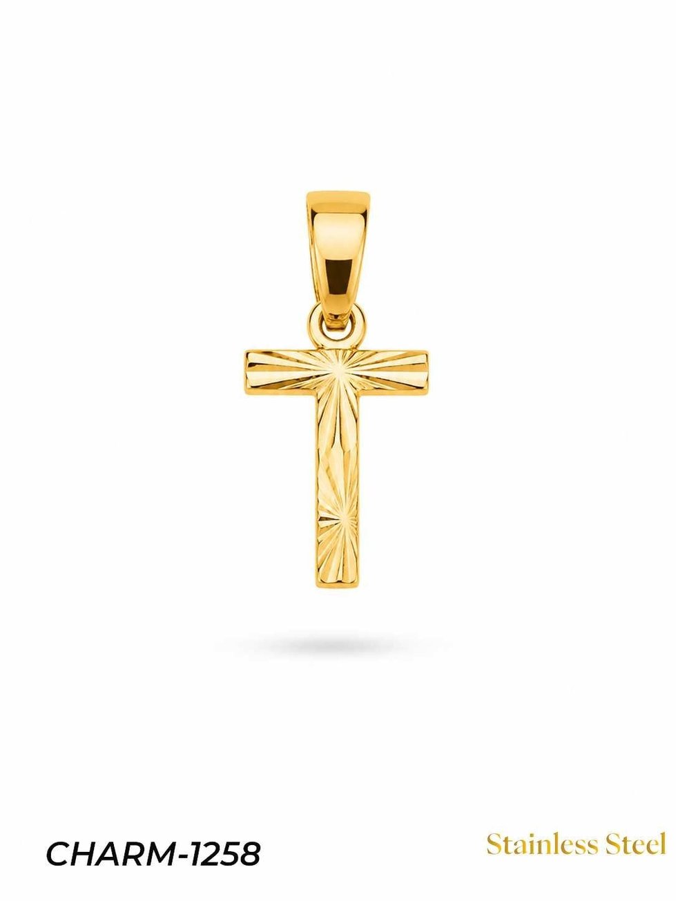 14K Kuyumcu Model Harf Kolye (T) // CHARM-1258CHARM-1258