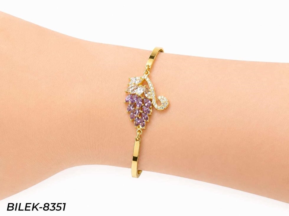 14K Swar Kuğu  Bileklik // BILEK-8351BILEK-8351