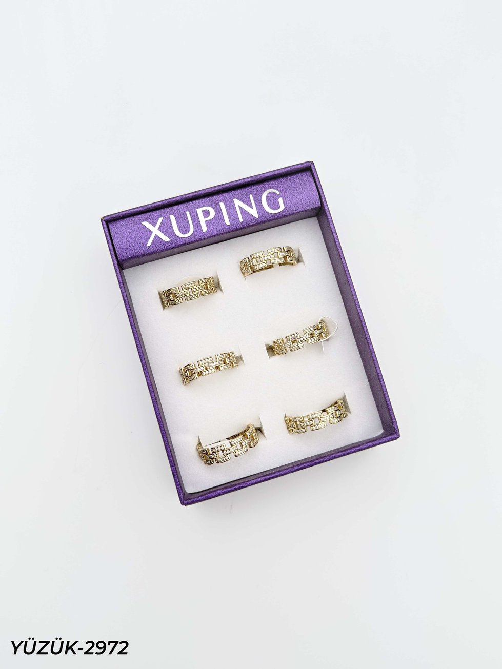 14K XUPING Yüzük 6'lı Paket (No:7,8,9) // YÜZÜK-2972YÜZÜK-2972
