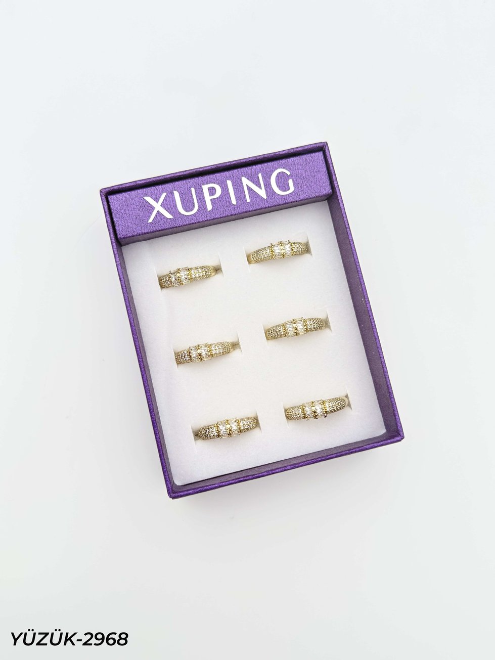 14K XUPING Yüzük 6'lı Paket (No:7,8,9) // YÜZÜK-2968YÜZÜK-2968