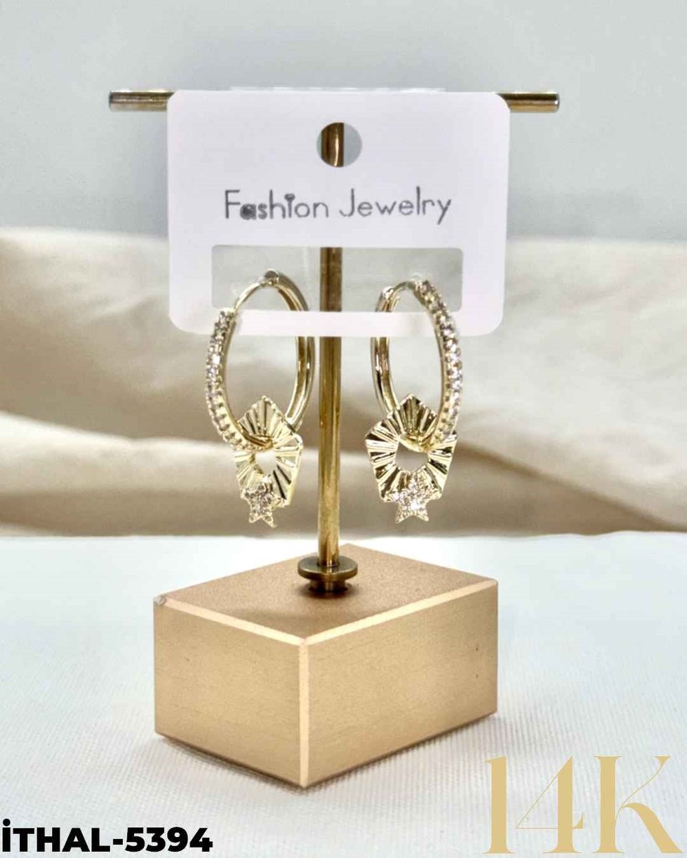 14K Zirkon Küpe //İTHAL-5394İTHAL-5394