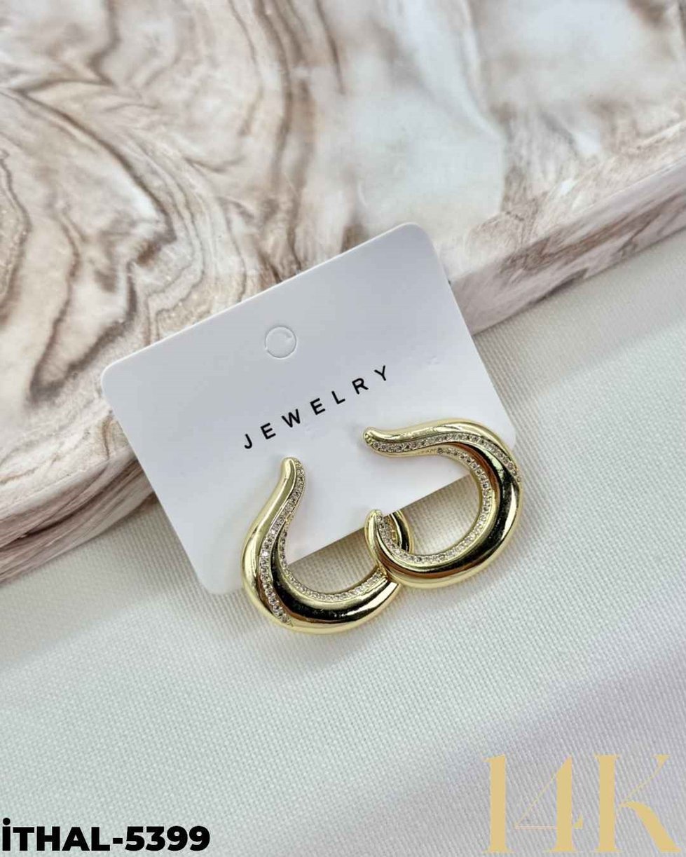 14K Zirkon Küpe //İTHAL-5399İTHAL-5399