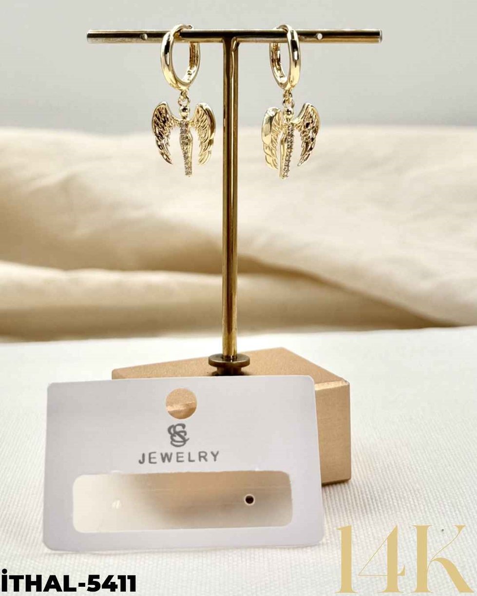 14K Zirkon Küpe //İTHAL-5411İTHAL-5411