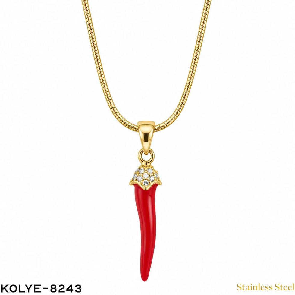 Çelik Biber Kolye 45CM //KOLYE-8243KOLYE-8243