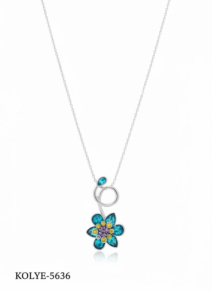 Çelik Çiçek Kolye // KOLYE-5636.KOLYE-5636