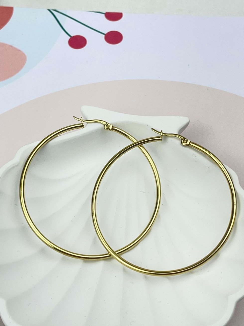 Çelik Halka Küpe 5cm // KÜPE-2159