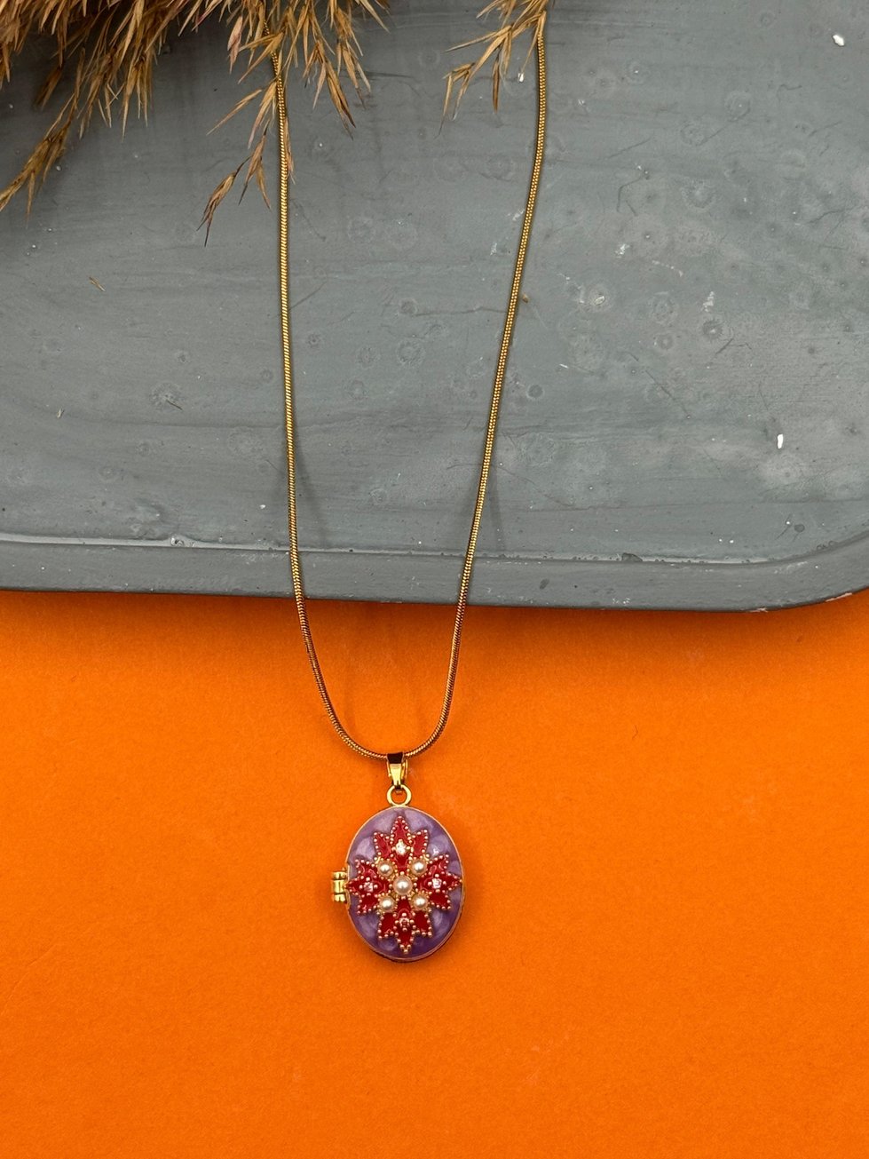 Çelik Kapaklı Kolye 45cm // KOLYE-5560.KOLYE-5560