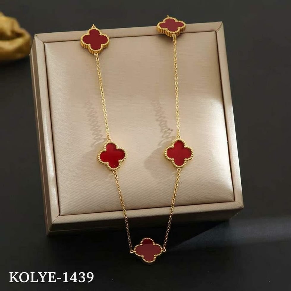 Çelik Kolye (Bordo) // KOLYE-1439.KOLYE-1439