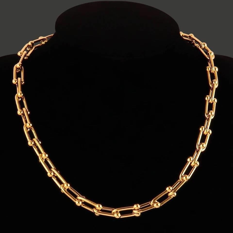 Çelik Tfny Kolye 60 cm Gold.KOLYE-853