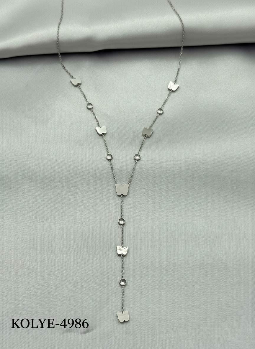 Çelik Y Kolye 45cm // KOLYE-4986.KOLYE-4986