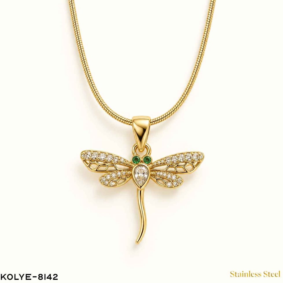 Çelik Yusufçuk Kolye 45CM //KOLYE-8141KOLYE-8142