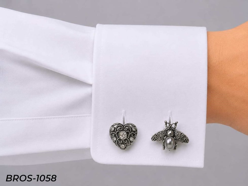 Kol Düğmesi Broşu (çift olarak satılmaktadır) // BROS-1058BROS-1058