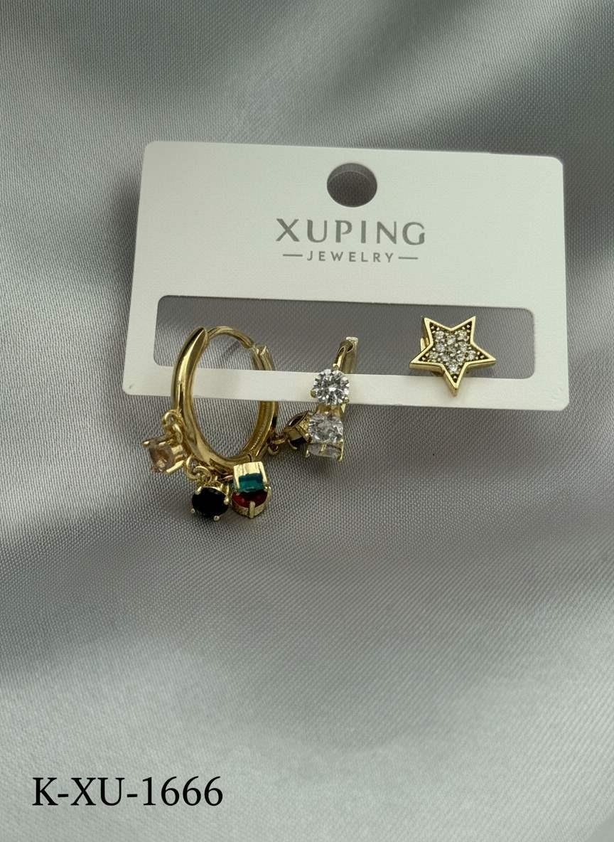 XUPING 3'lü Küpe // K-XU-1666.K-XU-1666