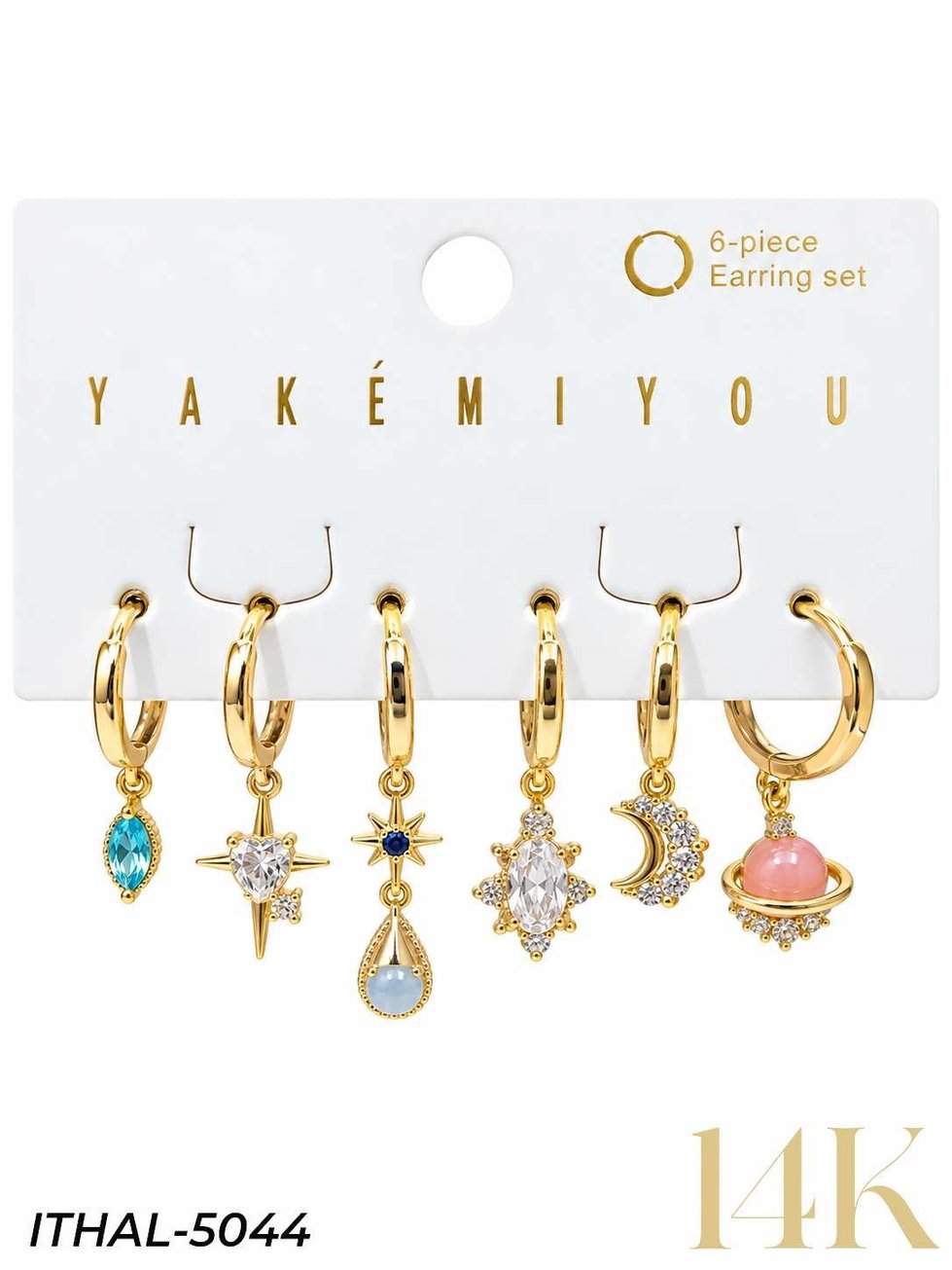YAKEMIYOU 6'LI Set Küpe // ITHAL-5044ITHAL-5044