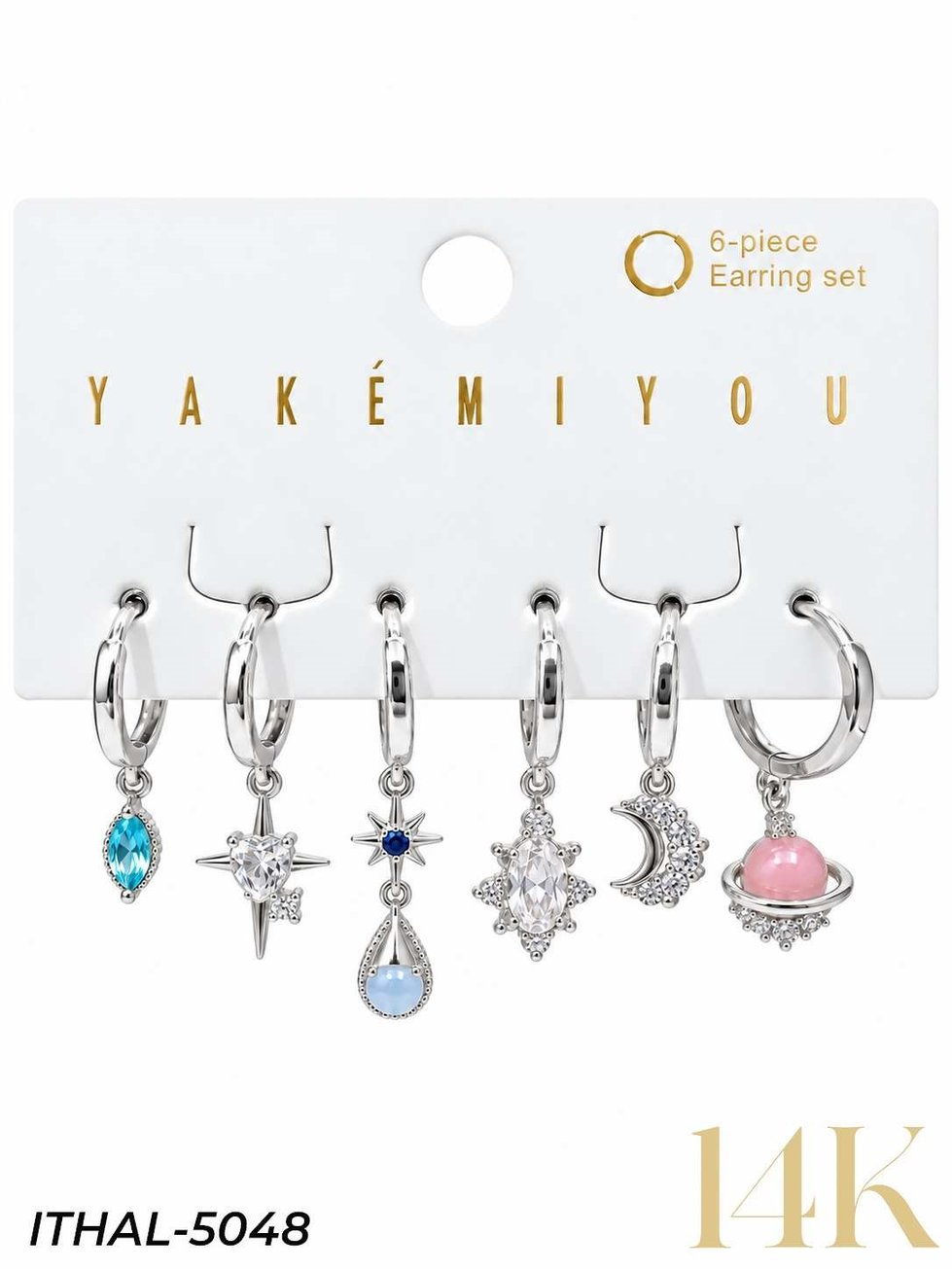 YAKEMIYOU 6'LI Set Küpe // ITHAL-5048ITHAL-5048