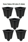 Grow Wizard Plastik Kare Saksı 40 Litre 5 Adet